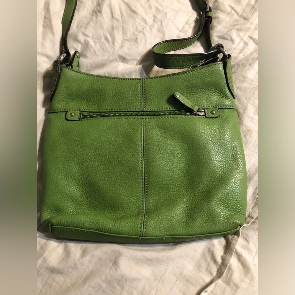 Tignanello Olive Leather Crossbody Bag - Picture 5 of 9